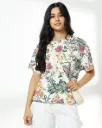 Women Printed Loose Fit Crew-Neck T-Shirt