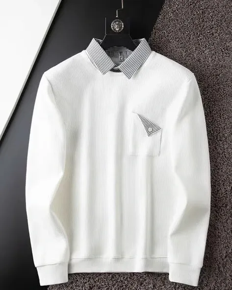 Men Self-design Regular Fit T-Shirt (XS, WHITE)