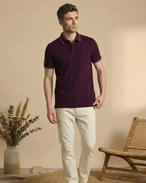 Slim Fit Cotton Polo T-Shirt