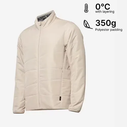 Men Puffer Jacket for Trekking (XS, BLACK)