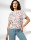 Women Floral Print Regular Fit Crew-Neck T-Shirt