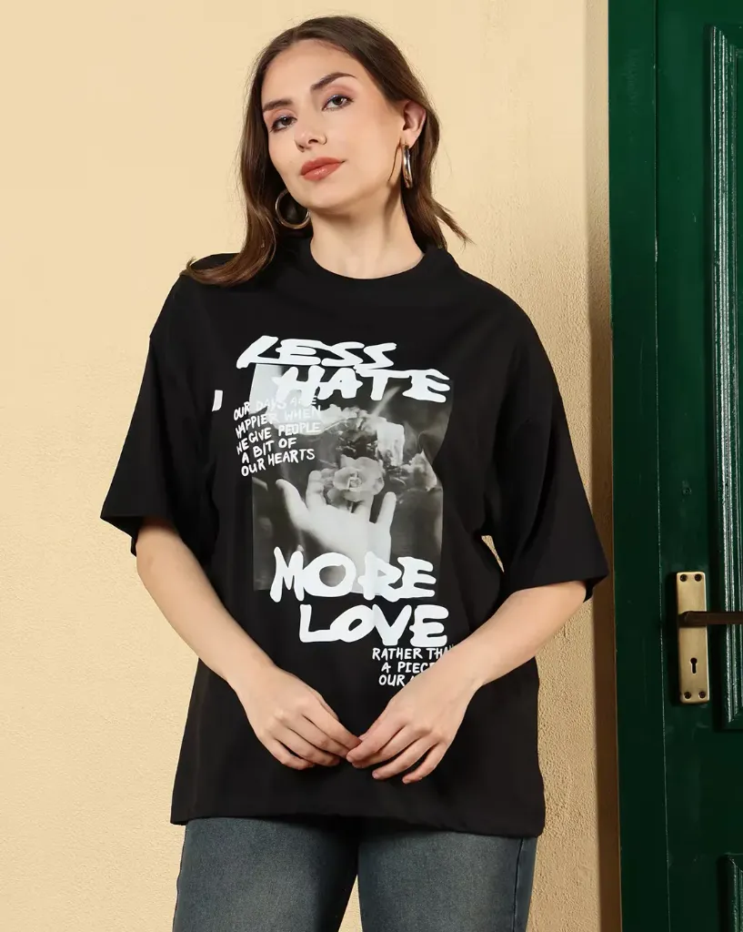 Shein Drop Shoulder Typographic Front Print Crew Tshirt (XS, WHITE)
